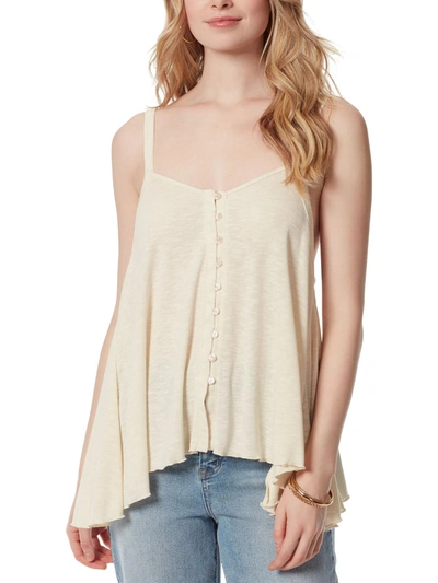 Jessica Simpson Gwen Womens Hi-low Button-down Tank Top In White