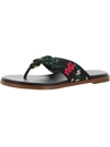 COLE HAAN FIONA WOMENS FLORAL SLIDE THONG SANDALS
