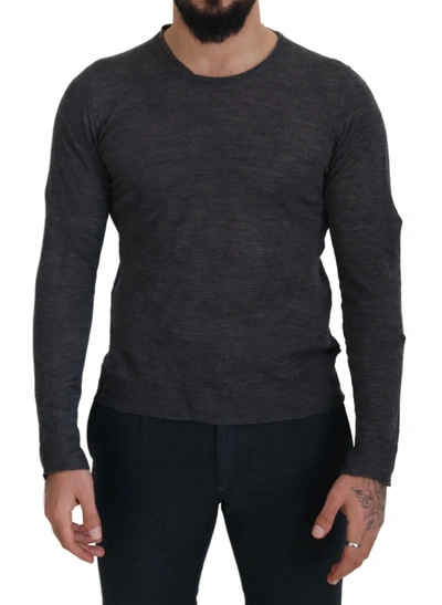 COSTUME NATIONAL COSTUME NATIONAL SLEEK GRAY CREWNECK PULLOVER MEN'S SWEATER