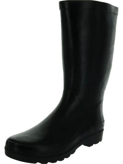 Sugar Raffle 4 Womens Rubber Pull On Rain Boots In Black
