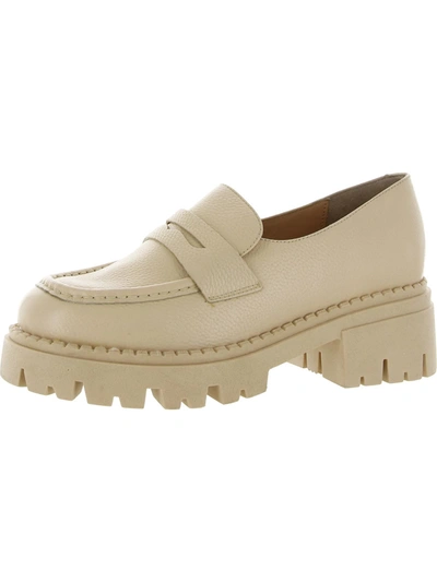 Seychelles Meridian Womens Leather Slip On Loafers In Neutral