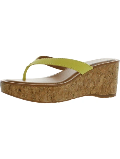 Zodiac Rio Womens Thong Platform Wedge Sandals In Multi