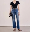Nili Lotan Terrell Frayed High-rise Straight-leg Jeans In Blue