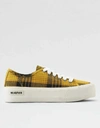 SEAVEES MONETERY PLATFORM SUN VALLEY SNEAKER IN YELLOW BRIGHT PLAID