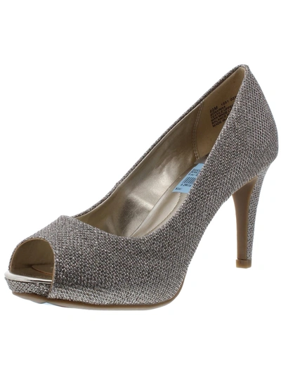 Bandolino Rainaa Womens Padded Insole Peep-toe Heels In Silver