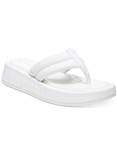 Circus By Sam Edelman Laina Womens Comfort Insole Flip-flops Platform Sandals In White