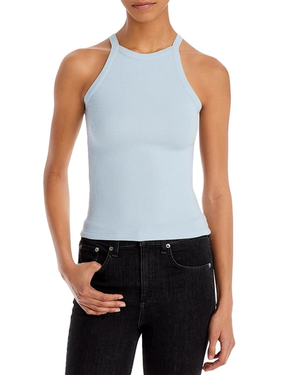 Atm Anthony Thomas Melillo Womens Ribbed High Neck Tank Top In Blue