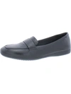 Naturalizer Genn-flow Womens Suede Slip On Penny Loafers In Black