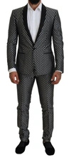 DOLCE & GABBANA DOLCE & GABBANA ELEGANT BLACK SILK BLEND SLIM FIT MEN'S SUIT