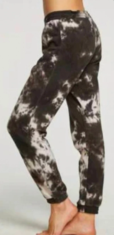 Chaser Cotton Fleece Easy Jogger Black & White Crystal Wash In Black And White Crystal Wash In Grey