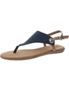 White Mountain London Womens Breathable Side Buckle Thong Sandals In Blue