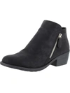 Easy Street Gusto Womens Faux Suede Block Heel Ankle Boots In Black