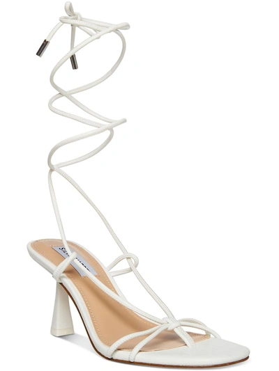 Steve Madden Superb Womens Strappy Thong Heels In White