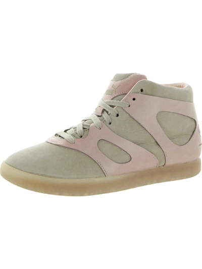 Puma Mcqueen Climb Womens Leather Mid Top Casual And Fashion Sneakers In Green