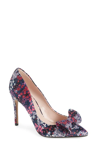 Ted Baker Zafiina Ditsy Floral Pointed Toe Pump In Navy