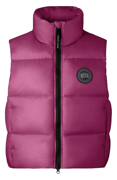 Canada Goose Cypress 750 Fill Power Down Packable Recycled Nylon Puffer Vest In Red