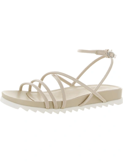 Marc Fisher Joylyn Womens Faux Leather Platform Gladiator Sandals In White