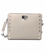 Michael Kors Sylvie Stud Medium Messenger Bag In White