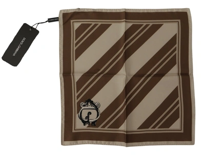 DOLCE & GABBANA DOLCE & GABBANA ELEGANT STRIPED SILK MEN'S MEN'S SCARF