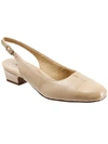 Trotters Dea Womens Toe Cap Slingback Heels In Brown