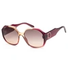 Ferragamo Women's Sf943s-6018212 Fashion 60mm Wine Caramel Sunglasses In Multi