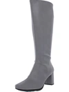 Aerosoles Micah Womens Stretch Block Heel Knee-high Boots In Grey