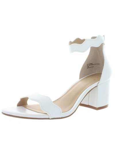 Inc Hadwin Womens Leather Block Heel Heels In White