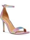 Wild Pair Bethie 2 Womens Glitter Metallic Heel Sandals In Pink