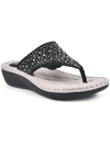 Cliffs By White Mountain Cienna Thong Comfort Sandal In Black