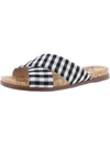 Sam Edelman Hattie Womens Criss-cross Front Slides Strap Sandals In Blue