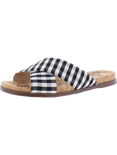 Sam Edelman Hattie Womens Criss-cross Front Slides Strap Sandals In Multi
