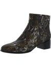 Vionic Kamryn Womens Leather Snake Print Ankle Boots In Brown