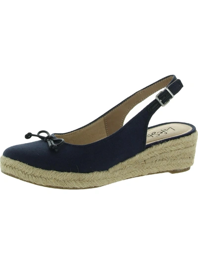 Lifestride Keepsake Womens Canvas Wedges Espadrille Heels In Multi