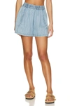 FREE PEOPLE GET FREE CHAMBRAY SHORT IN LADY LIBERTY