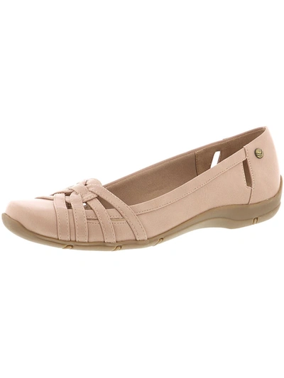 Lifestride Diverse  Womens Cushioned Footbed Square Toe Flats In Pink