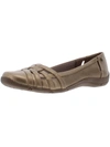 LIFESTRIDE DIVERSE WOMENS CUSHIONED FOOTBED SQUARE TOE FLATS