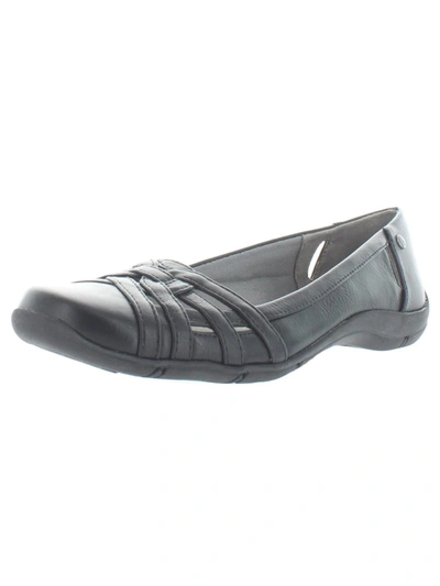 Lifestride Diverse  Womens Cushioned Footbed Square Toe Flats In Black