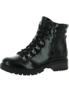 Bc Footwear Other Side Womens Vegan Leather Ankle Combat & Lace-up Boots In Black