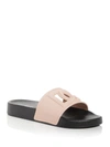Dolce & Gabbana Dg Logo Rubber Slides In Pink
