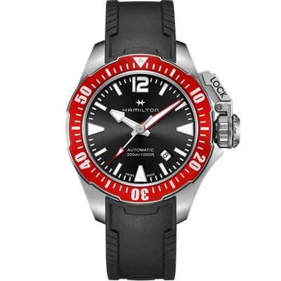 Hamilton Khaki Navy Frogman Titanium Auto In Red   / Black / Grey / Khaki / Navy