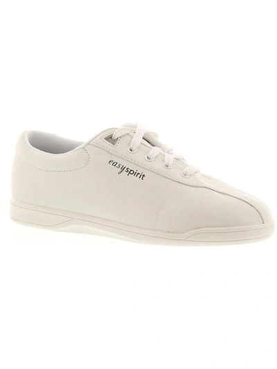 Easy Spirit Ap1 Womens Leather Low Top Sneakers In White