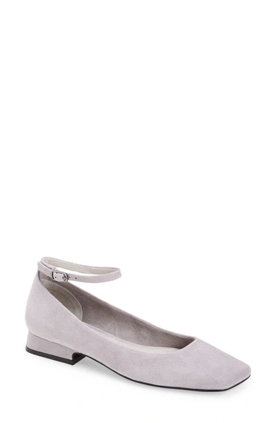 Jeffrey Campbell Envious Ankle Strap Pump In Grey Suede