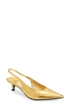 Jeffrey Campbell Persona Slingback Pump In Gold