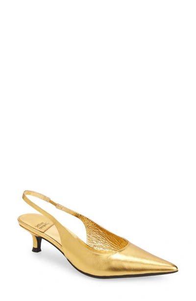 Jeffrey Campbell Persona Slingback Pump In Gold