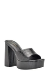 GUESS JADAH REPTILE EMBOSSED PLATFORM SANDAL