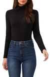 Vince Camuto Mock Neck Blouse In Rich Black