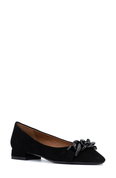 Aquatalia Poeta Suede Flat In Black