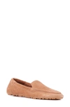 Aquatalia Qaitlin Suede Flat Loafers In Whiskey