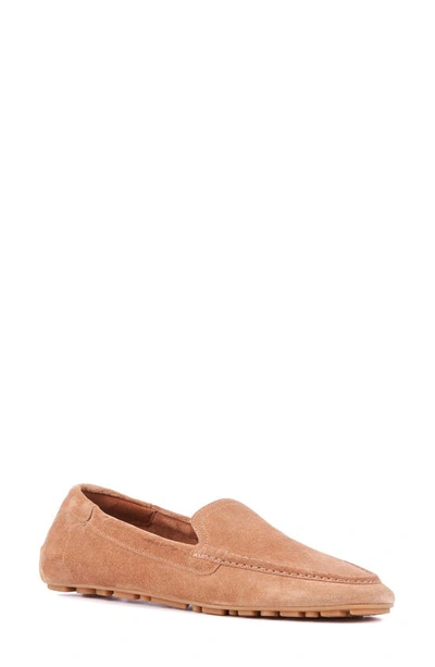 Aquatalia Qaitlin Suede Flat Loafers In Whiskey