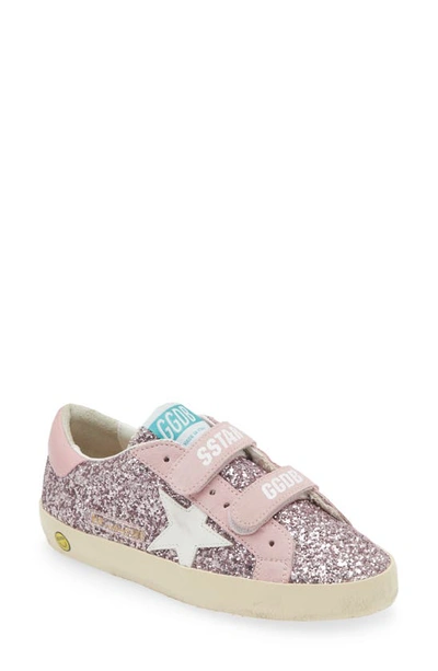 Golden Goose Kids' Old School Glitter In Pink